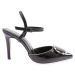 DGN 1005-23y Women's Crystal Buckle Lace-Up Stiletto Heel Shoes.