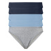 esmara® Dámske nohavičky, 5 kusov (sivá/námornícka modrá/modrá)