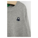 Detský bavlnený sveter United Colors of Benetton šedá farba, tenký