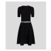 Šaty Karl Lagerfeld Sslv Logo Knit Dress Black