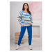 Sweater set Striped sweatshirt + Trousers cornflower blue