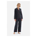 Dagi Checkered Woven Pajamas Set with Jacket Collar, Green