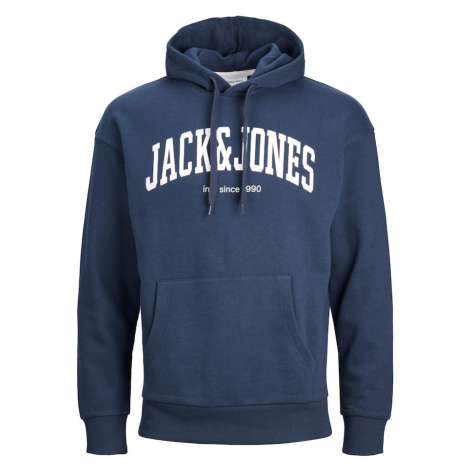 JACK & JONES Mikina 'JJEJosh'  námornícka modrá / biela