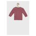 Detský bavlnený sveter United Colors of Benetton ružová farba, tenký