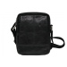 SEGALI Pánska kožená taška cez rameno SG-21110 čierna