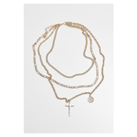 Mini Coin Cross Necklace - Gold Color
