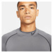 Nike NP DF TIGHT LS MOCK M Pánske tréningové tričko, sivá, veľkosť