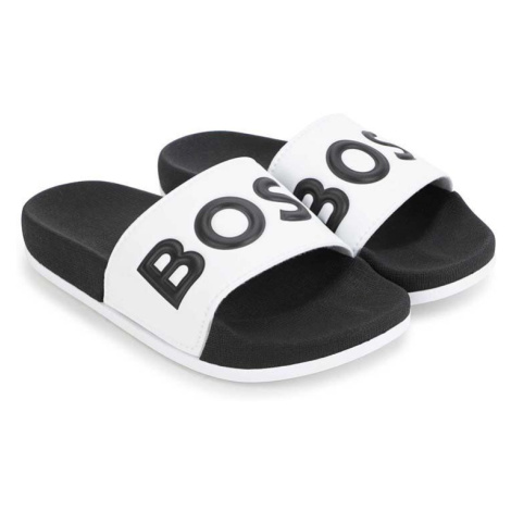 Detské šľapky BOSS biela farba Hugo Boss