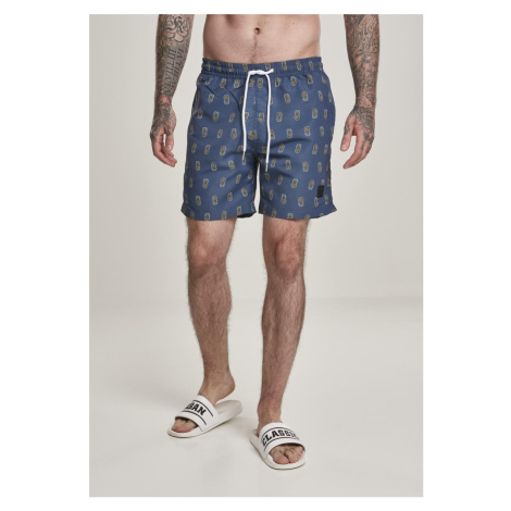 Pineapple Swim Shorts Vintageblue Urban Classics