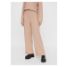 Beige Wide Trousers Pieces - Women's