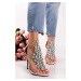 Strieborno-fialové sandále Francesca