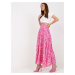 Dámska sukňa dlhá WN SD 1154.70 Ružová s bielou - Rue Paris růžovo-bílá