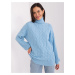 Light blue turtleneck with viscose