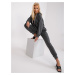 Dark grey melange cotton tracksuit Alejandra