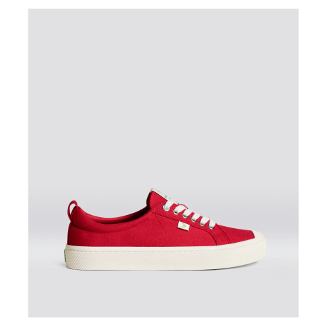 Cariuma OCA Low Red Canvas Sneaker - Red / Women 9.5 / Men 8