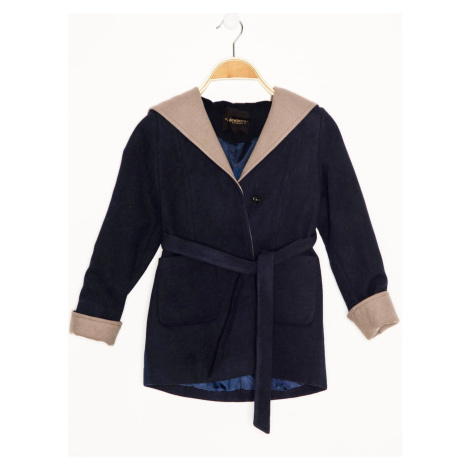 Z8002 DEWBERRY GIRLS' COAT-NAVY BLUE