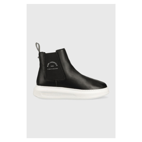 Členkové topánky Karl Lagerfeld KAPRI MENS Kapri Mens pánske, čierna farba, KL52541