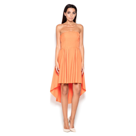 Dámske oranžové šaty K031 Lenitif