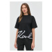 Bavlnené tričko Karl Lagerfeld čierna farba,