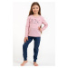 Dievčenské pyžamo Italian Fashion Lita - bavlna Ružovo-tmavomodrá