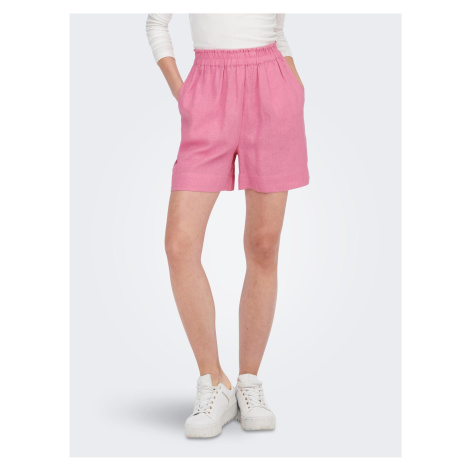 Pink Womens Linen Shorts ONLY Tokyo - Women