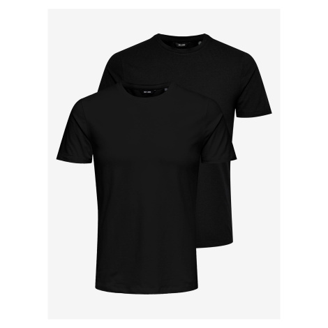Set of two men's basic T-shirts in black ONLY & SONS - Men