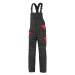 Canis (CXS) Zimné pracovné nohavice s náprsenkou ORION KRYŠTOF - Čierna / červená