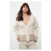 Trendyol Stone Soft Texture Knit Detailed Knitwear Cardigan