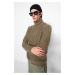 Trendyol Mink Slim Fit Wool Turtleneck Hair Knitted Sweater