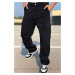 Trendyol Black Men's Cargo Pocket Baggy Trousers