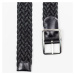 Čierny textilný opasok Leather Calf