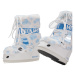 Juniorské vysoké zimné topánky MOON BOOT MB ICON YETI FAUX FUR-JR-AF19 WHITE LIGHT BLUE