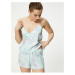 Koton Floral Strap V-Neck Pajama Top