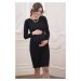 Čierne tehotenské šaty Peachey LS