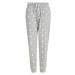 SF (Skinnifit) Pánske vzorované pyžamové nohavice - Šedý melír / biela