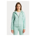 MIKINA GANT REG TONAL SHIELD ZIP HOODIE MINTY GREEN