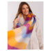 Purple and Orange Women's Wide Plaid Scarf