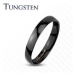 Tungstenový hladký čierny prsteň, vysoký lesk, 2 mm - Veľkosť: 67 mm