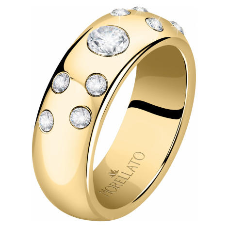 Morellato Luxusný pozlátený prsteň s kryštálmi Poetica SAUZ380 56 mm