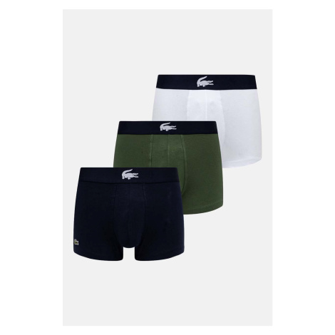 Boxerky Lacoste (3-pak) pánske, biela farba