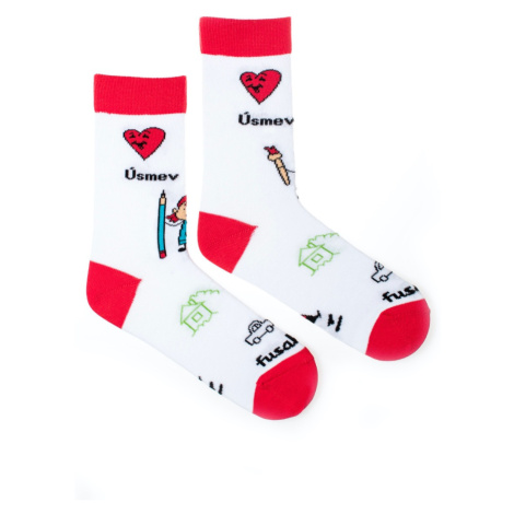 Detské ponožky Úsmev ako dar Detičky biele Fusakle