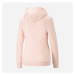 Puma mikina Ess Embroidery Hoodie Tr pink