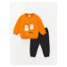 LC Waikiki Crew Neck Long Sleeve Printed Baby Boy Sweatshirt and Sweatpants 2-Piece Set