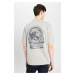 DEFACTO Oversize Fit Crew Neck Back Printed Short Sleeve T-Shirt