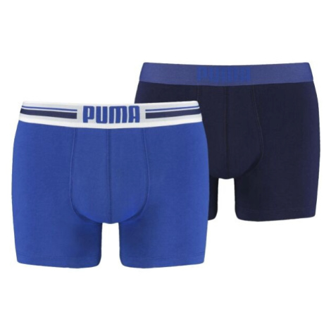 Puma PLACED LOGO BOXER 2P Pánske boxerky, modrá, veľkosť