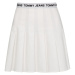 Tommy Jeans Sukňa - TJW LOGO WAISTBAND PLEATED MINI biela