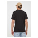 Bavlnené tričko Calvin Klein Jeans čierna farba,s nášivkou,J30J323489