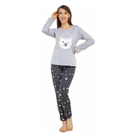 Veselé pyžamo Hello bear sivé