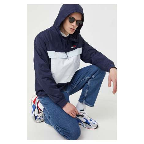 Bunda Tommy Jeans pánska, tmavomodrá farba, prechodná Tommy Hilfiger