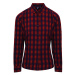 Premier Workwear Dámska bavlnená károvaná košeľa - Červená / tmavomodrá